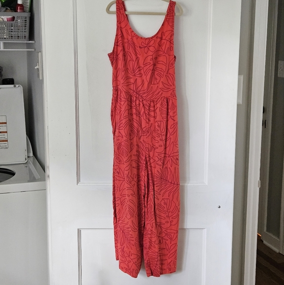 Cat & Jack Other - Cat & Jack Red Floral Jumpsuit